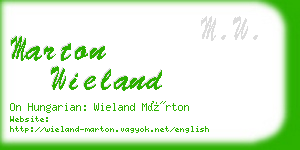 marton wieland business card